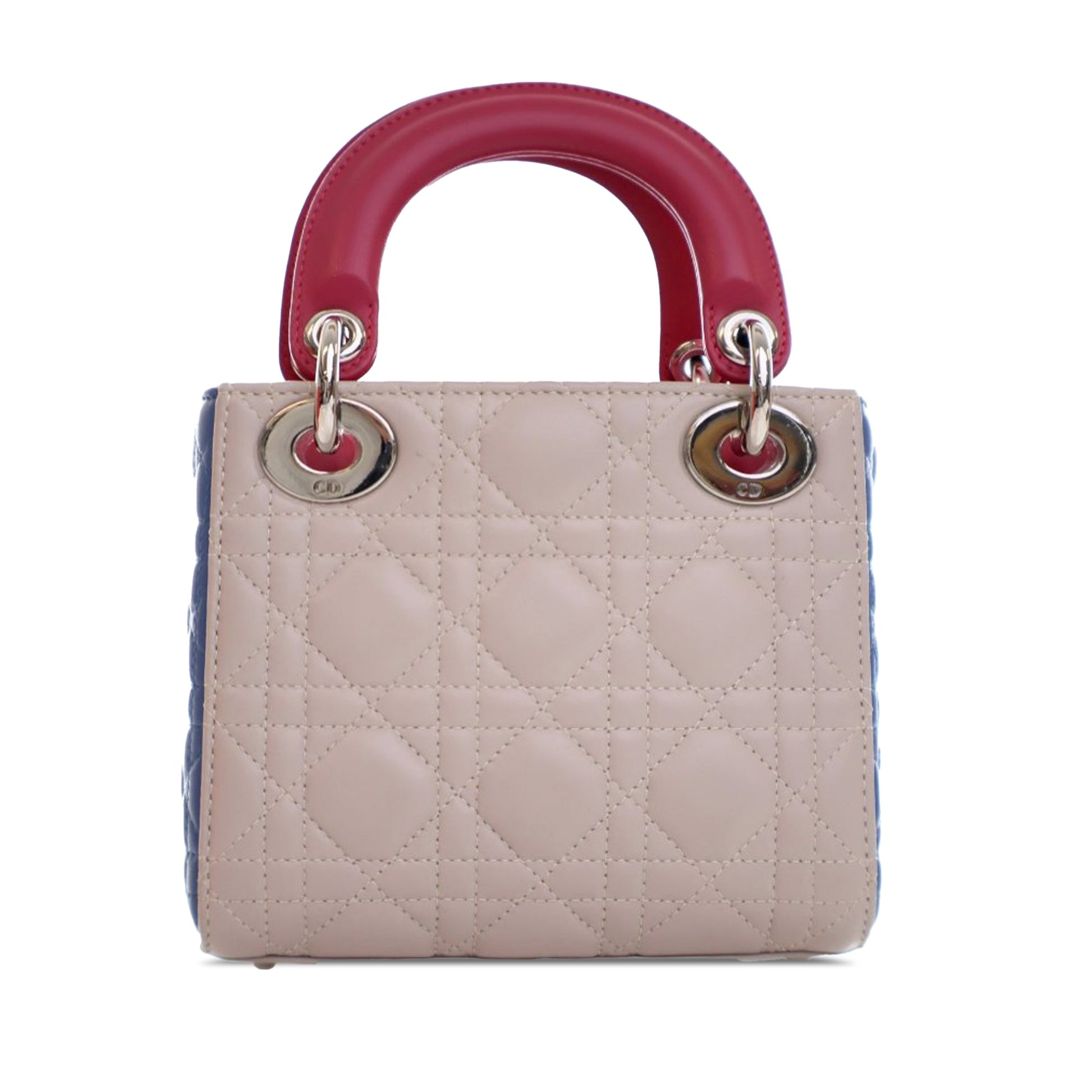 Dior Mini Tricolor Lambskin Cannage Lady Dior