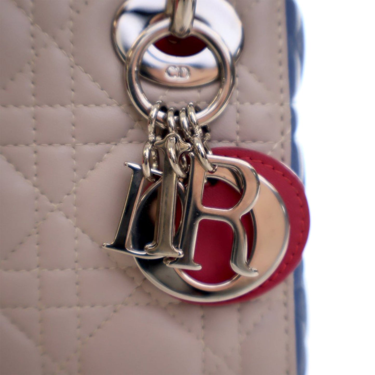 Dior Mini Tricolor Lambskin Cannage Lady Dior
