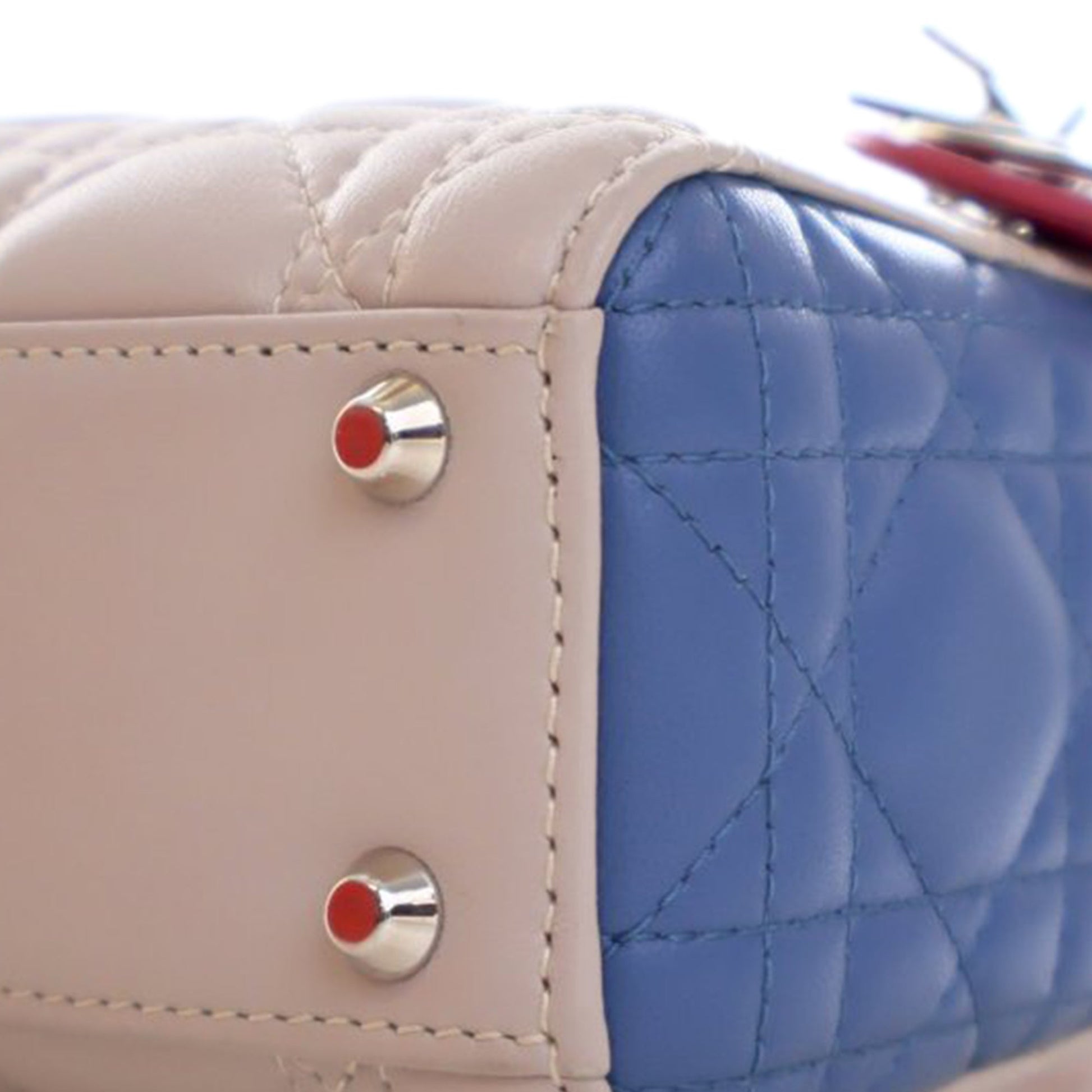 Dior Mini Tricolor Lambskin Cannage Lady Dior