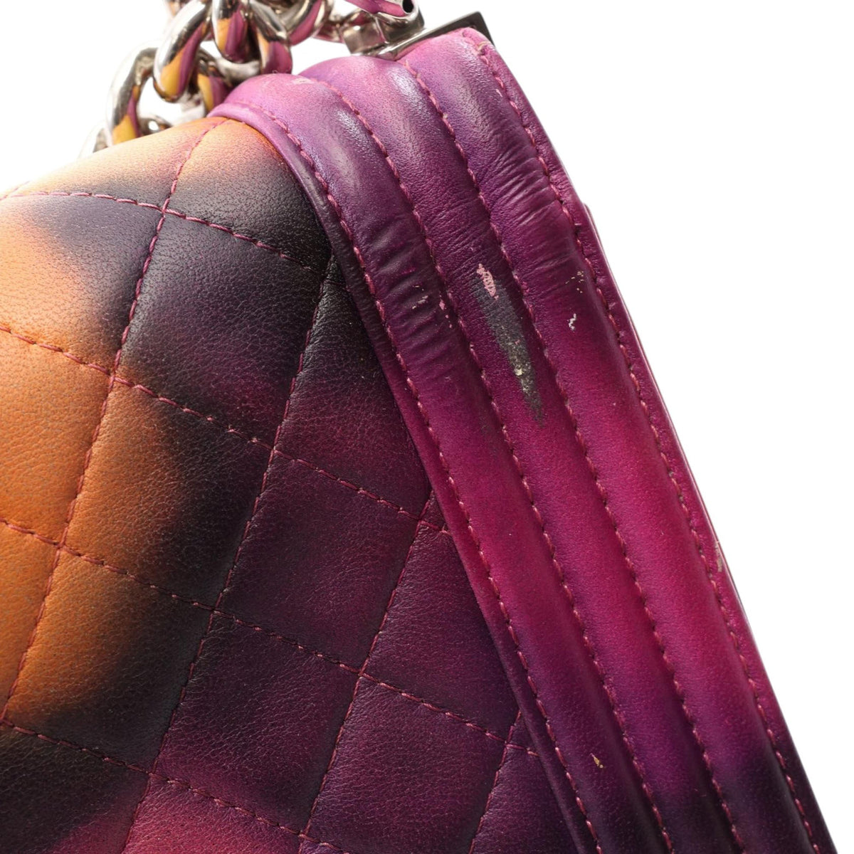 Chanel Old Medium Quilted Lambskin Flower Power Boy Flap — Pink