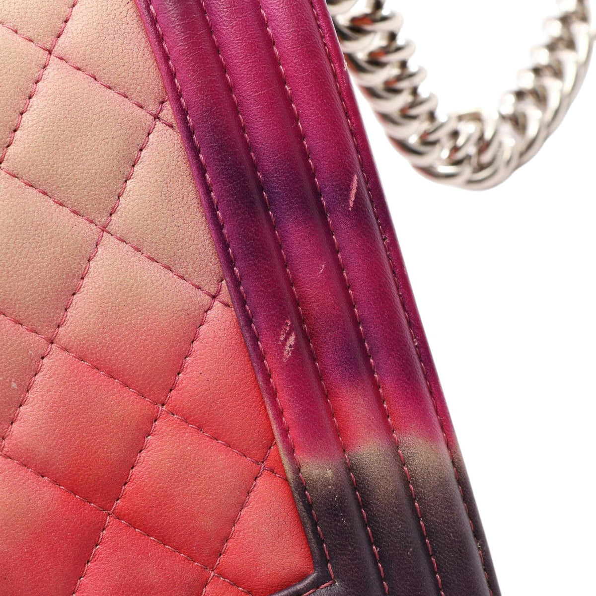 Chanel Old Medium Quilted Lambskin Flower Power Boy Flap — Pink