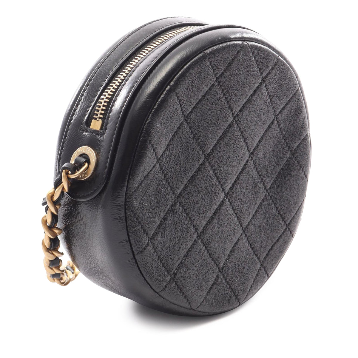Chanel Quilted Lambskin Round Crossbody