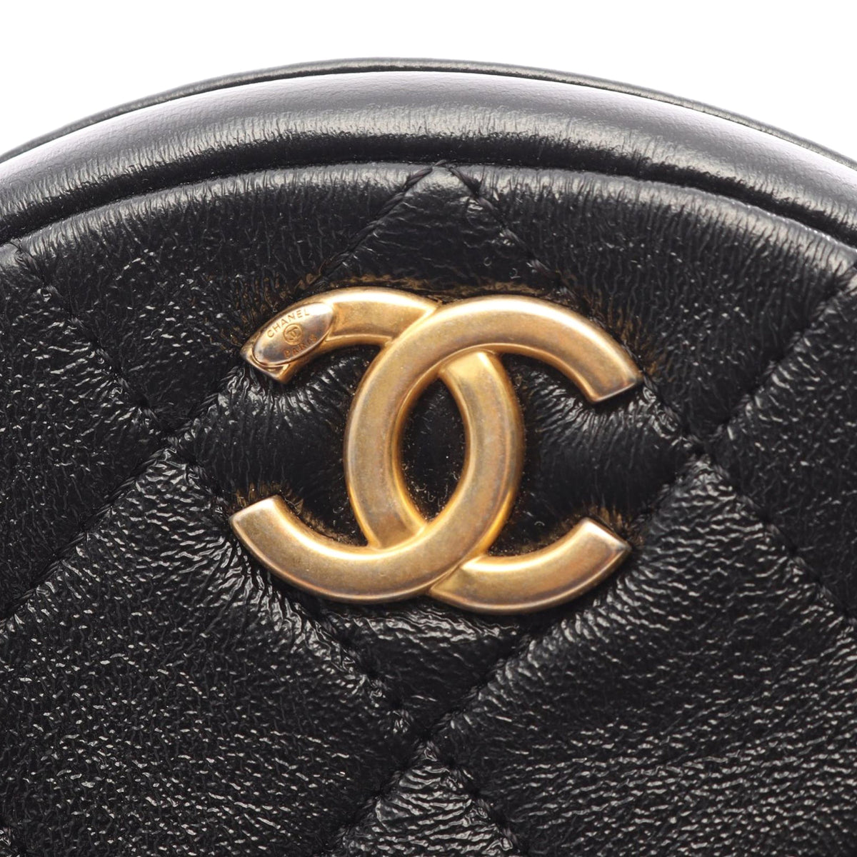 Chanel Quilted Lambskin Round Crossbody