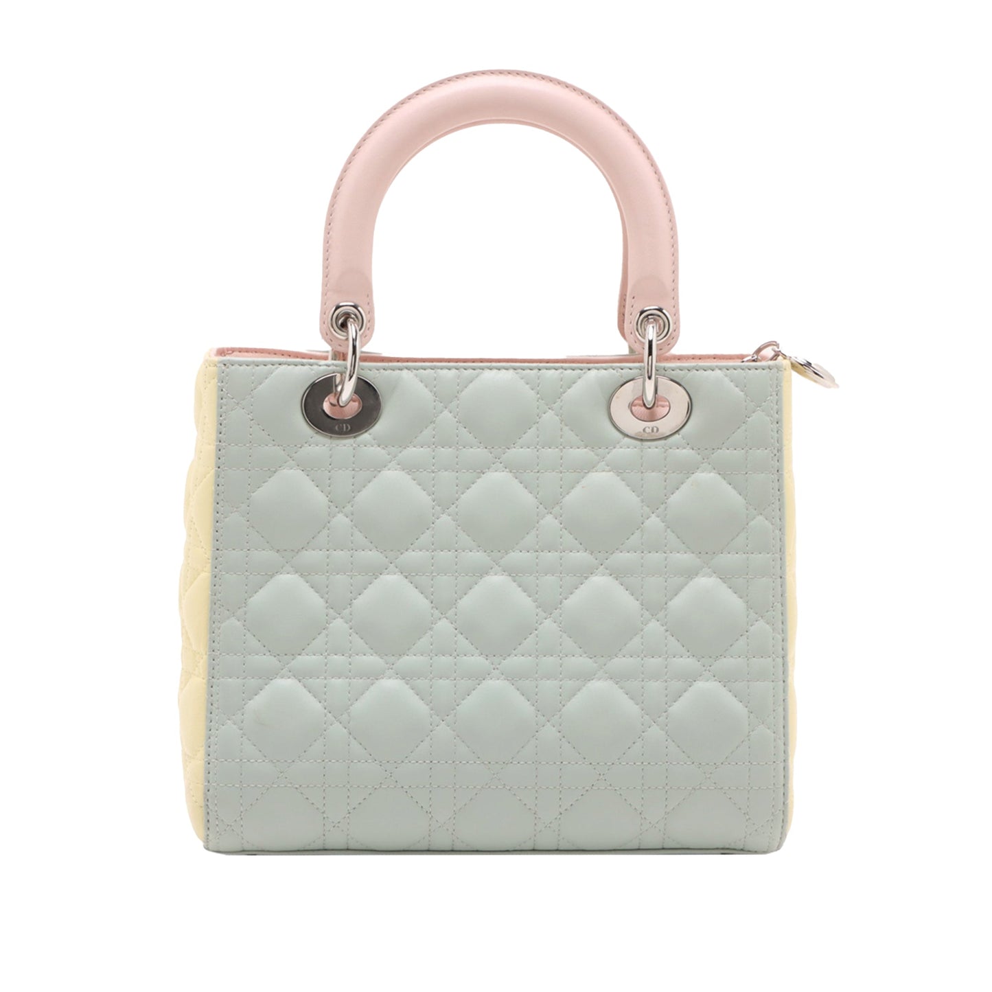 Dior Medium Bicolor Lambskin Macrocannage Stitched Lady Dior