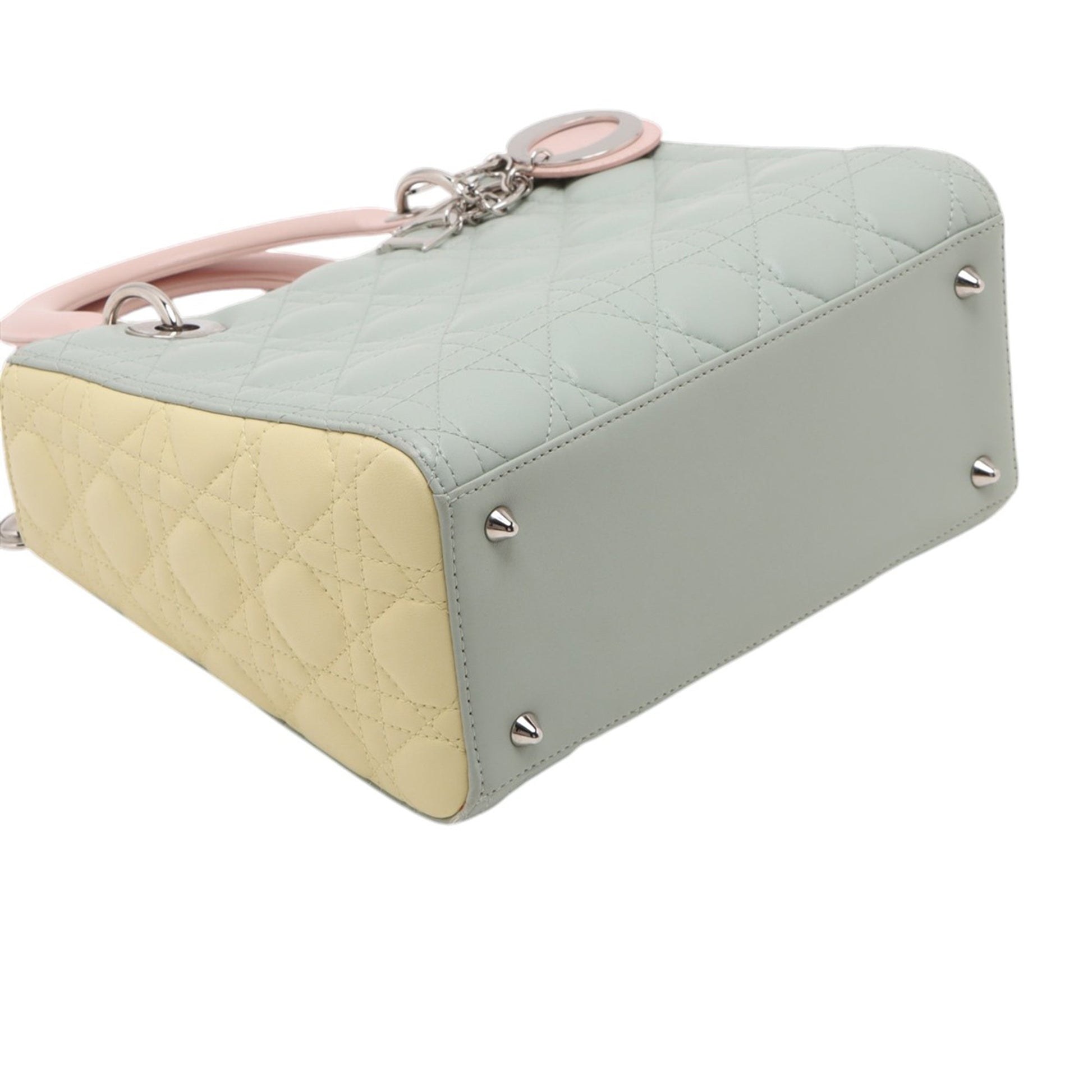 Dior Medium Bicolor Lambskin Macrocannage Stitched Lady Dior