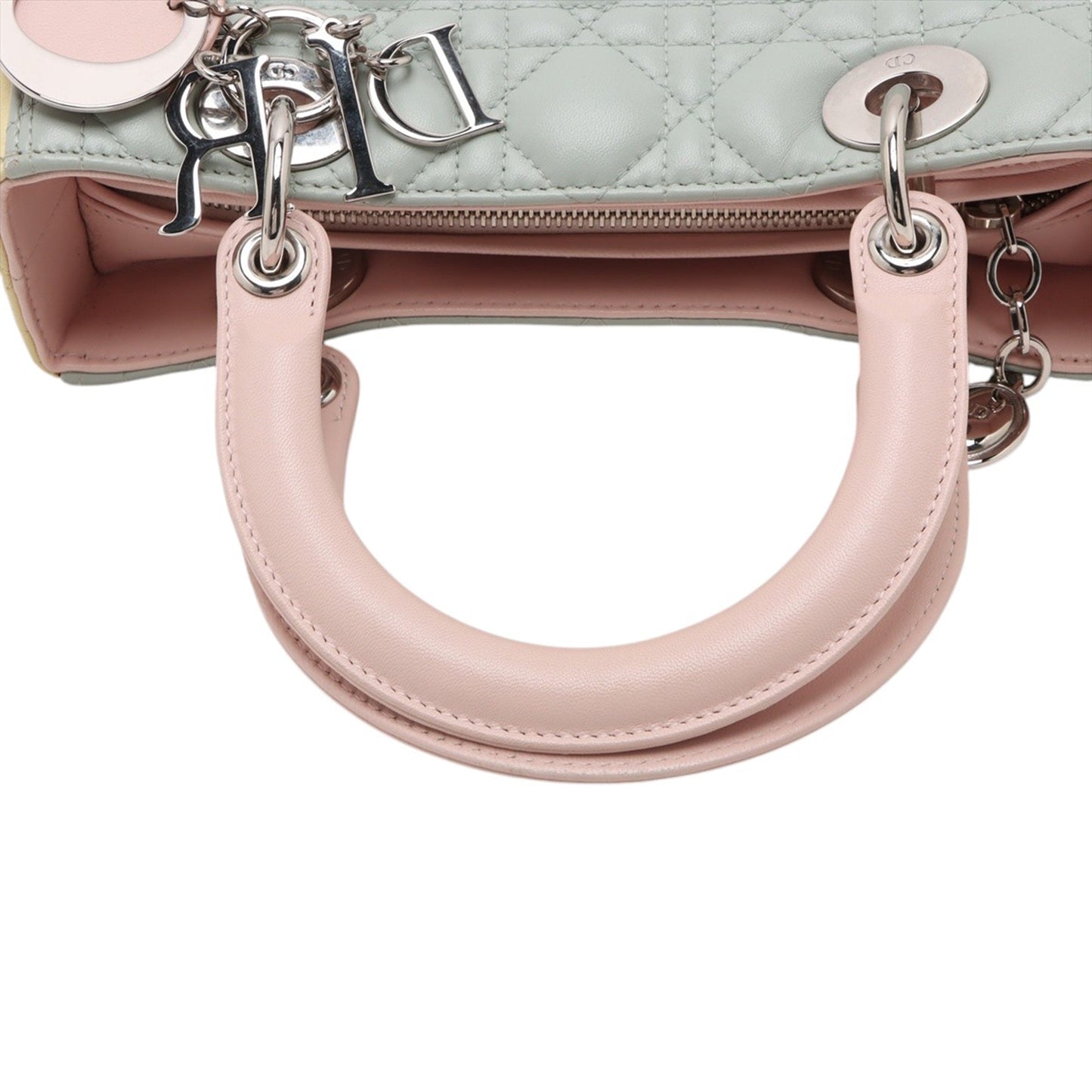 Dior Medium Bicolor Lambskin Macrocannage Stitched Lady Dior