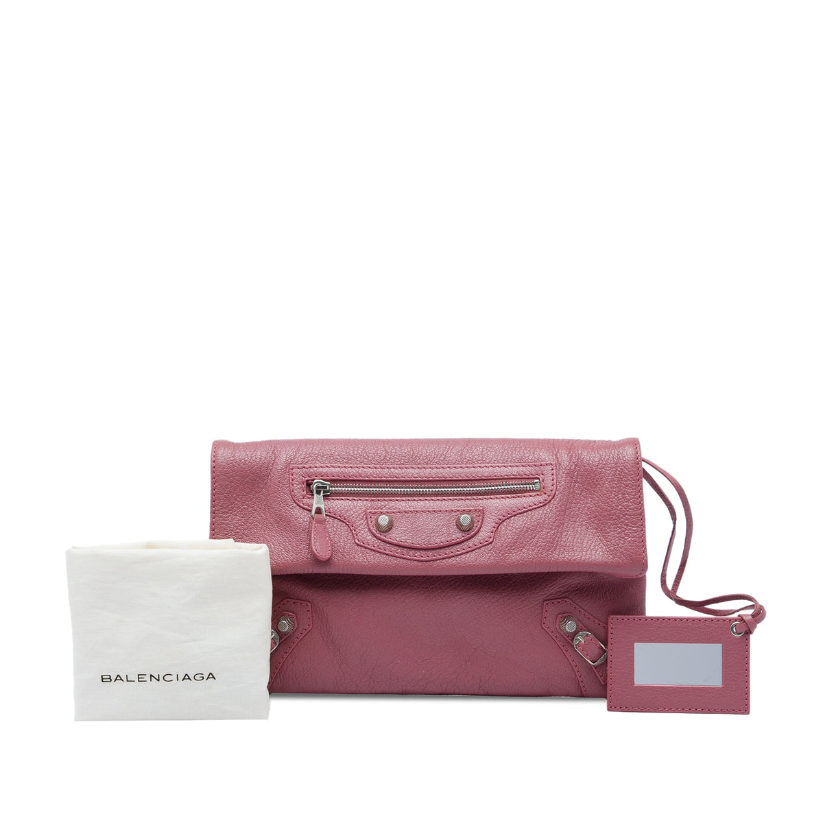 Balenciaga Goatskin Motocross Giant 12 Envelope Clutch — Pink