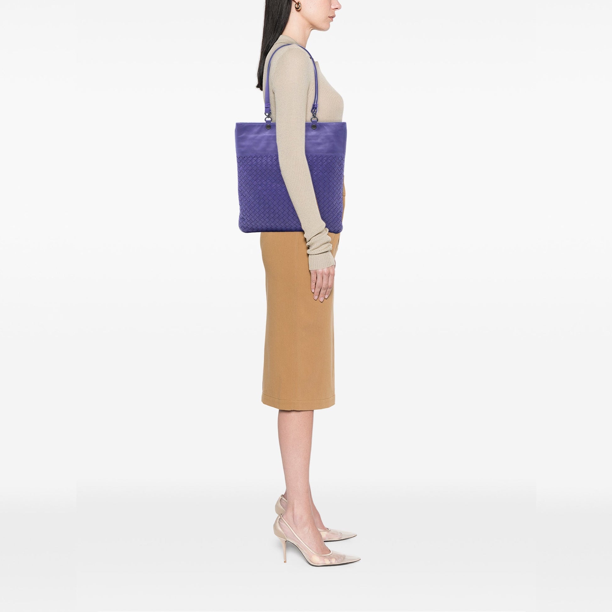 Bottega Veneta Nappa Intrecciato Flat Tote
