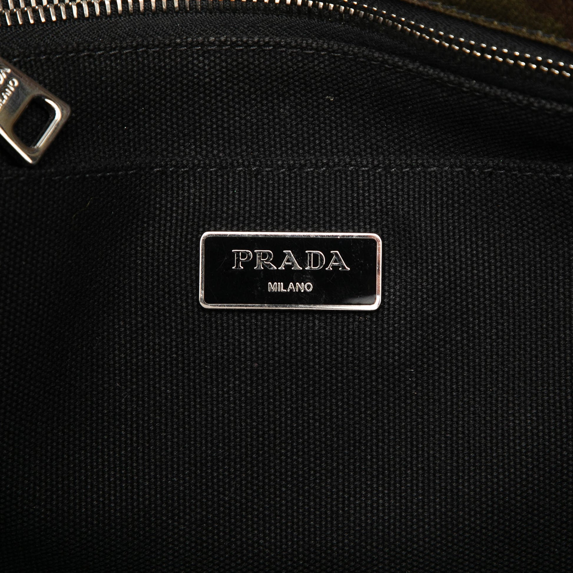 Prada Canvas Canapa Logo Camouflage Satchel