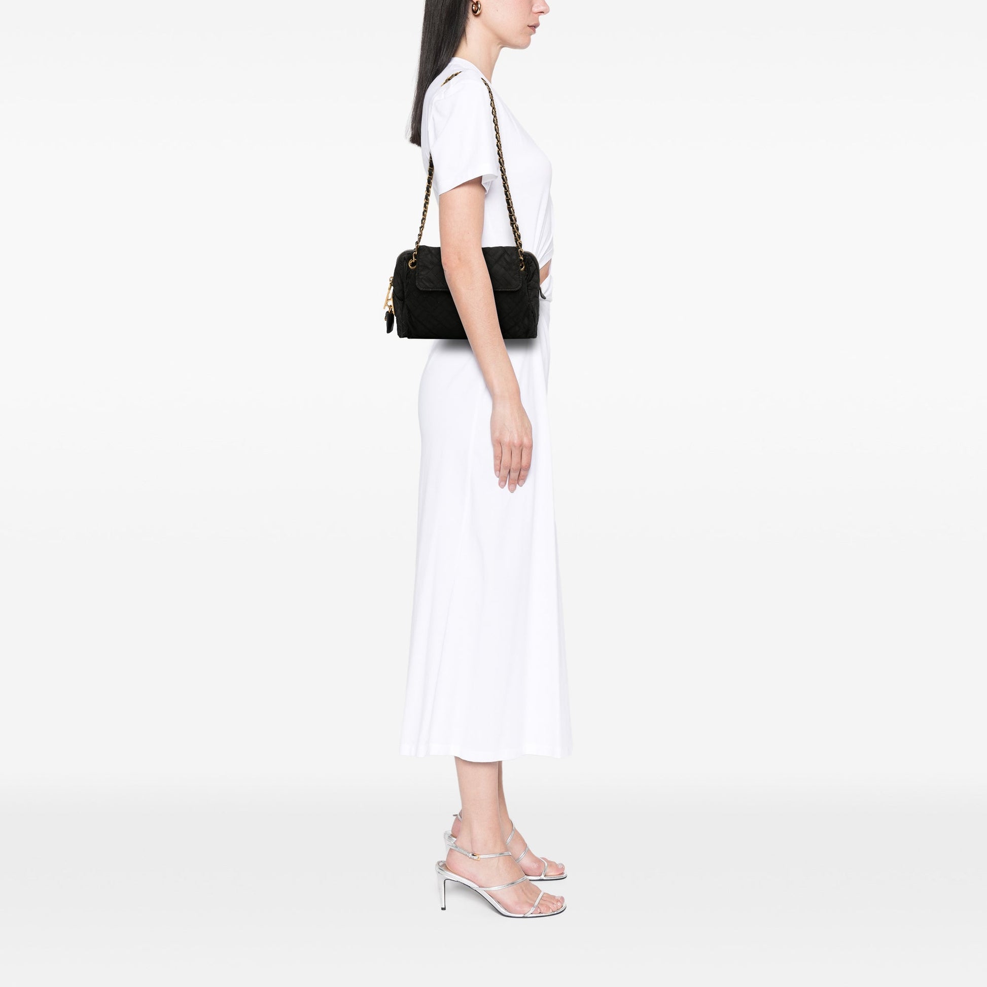 Prada Impuntu Tessuto Chain Flap Shoulder Bag