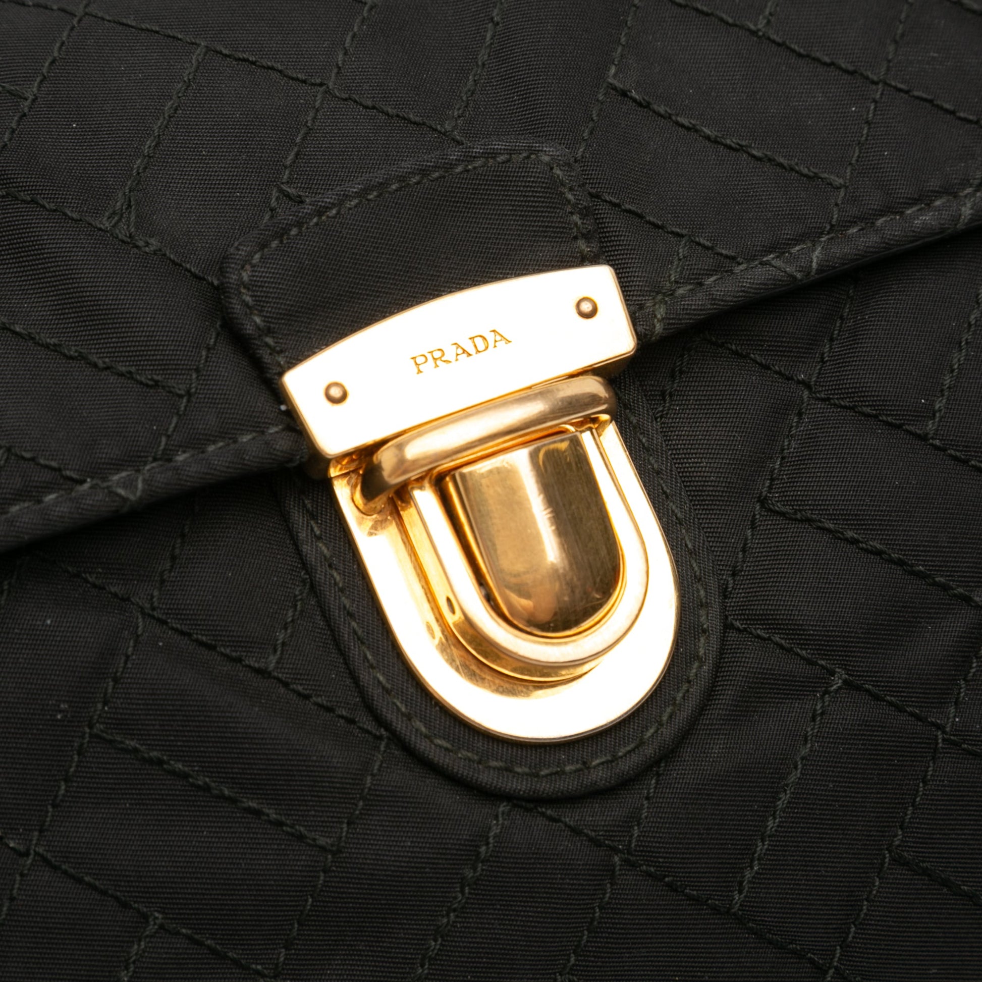 Prada Impuntu Tessuto Chain Flap Shoulder Bag