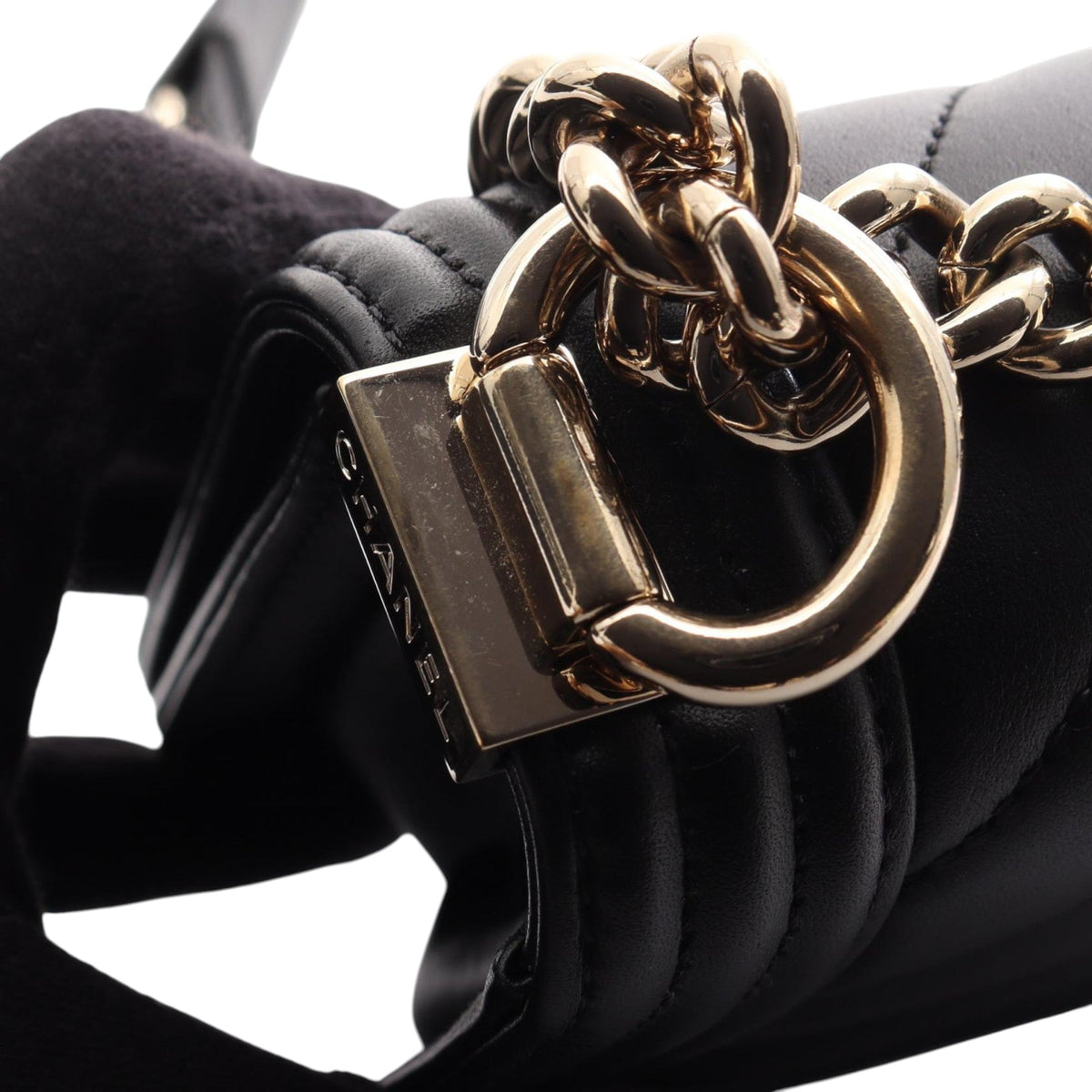 Chanel Mini Chevron Lambskin Boy Flap