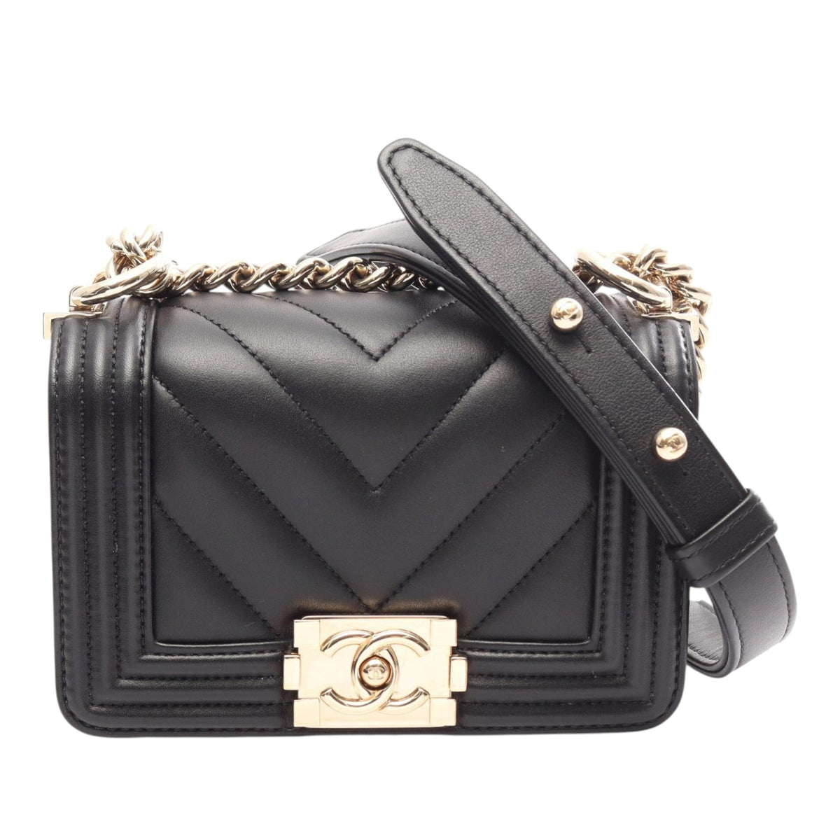 Chanel Mini Chevron Lambskin Boy Flap