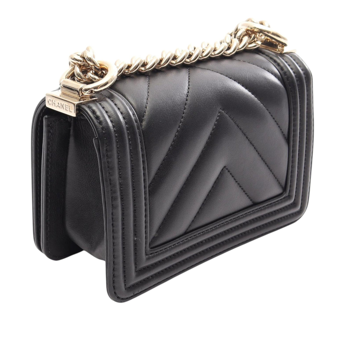 Chanel Mini Chevron Lambskin Boy Flap