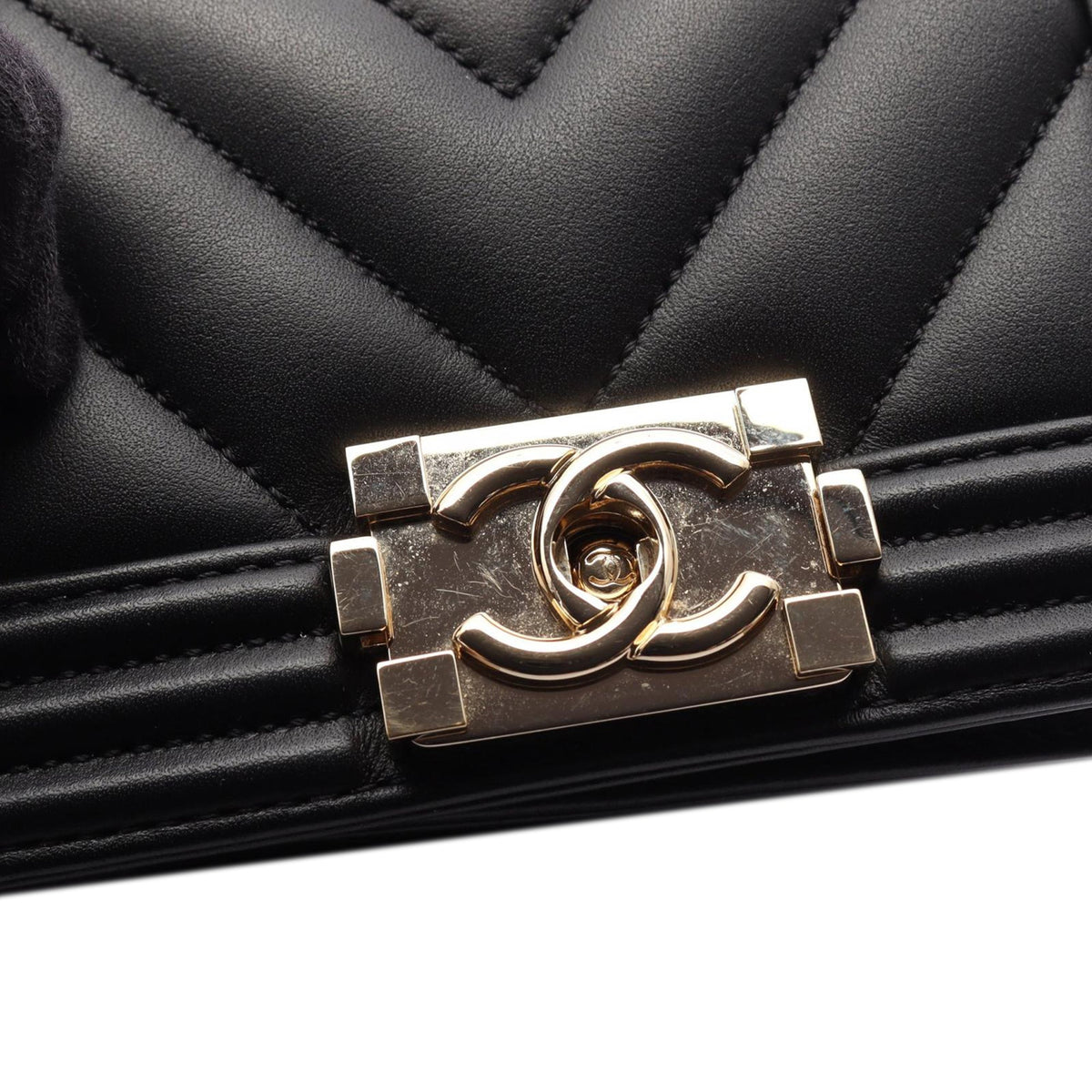 Chanel Mini Chevron Lambskin Boy Flap