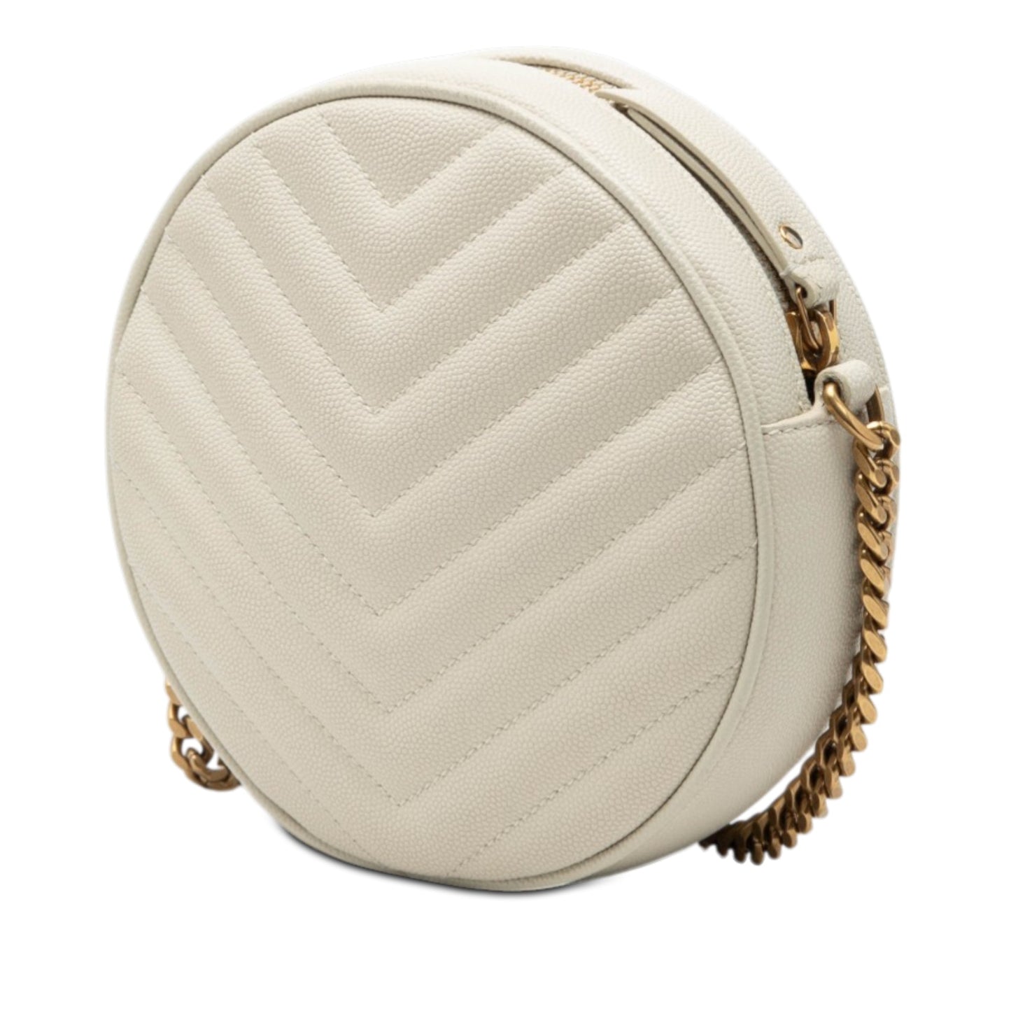 Grain De Poudre Chevron Round Vinyle Camera Bag