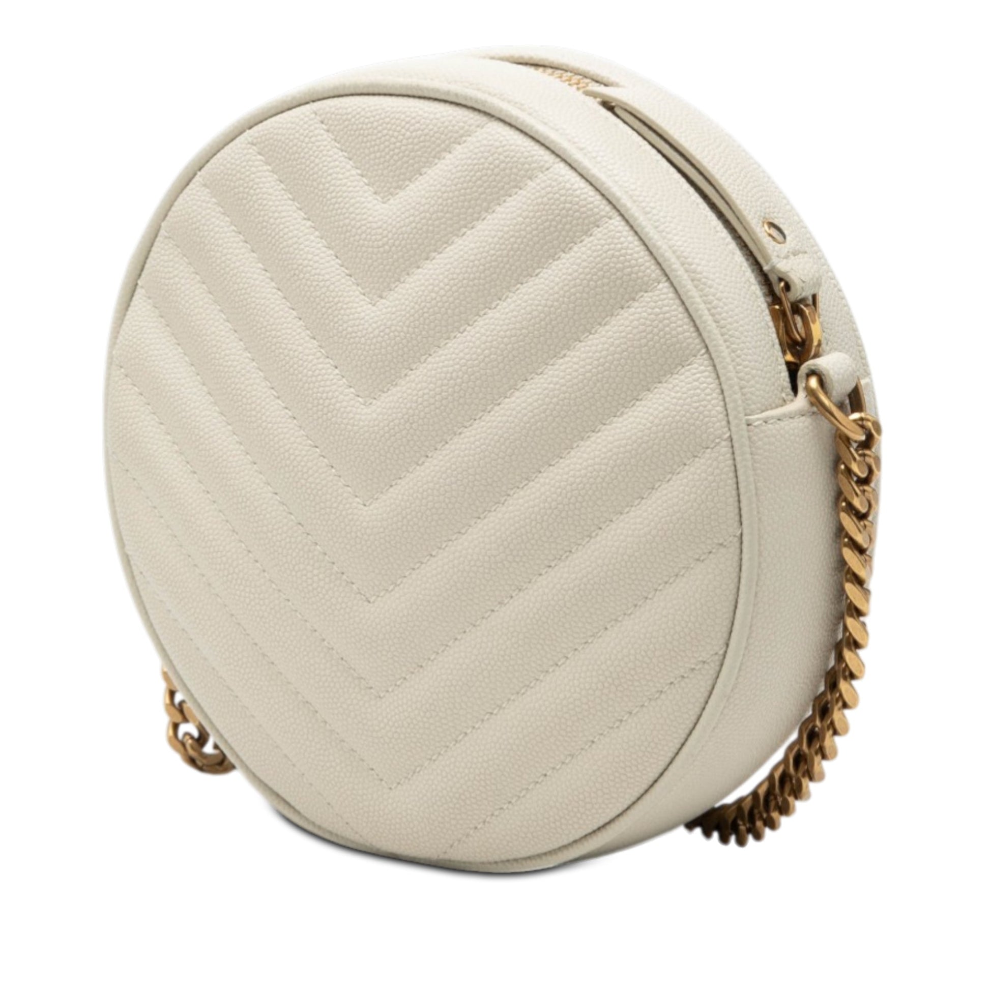Grain De Poudre Chevron Round Vinyle Camera Bag