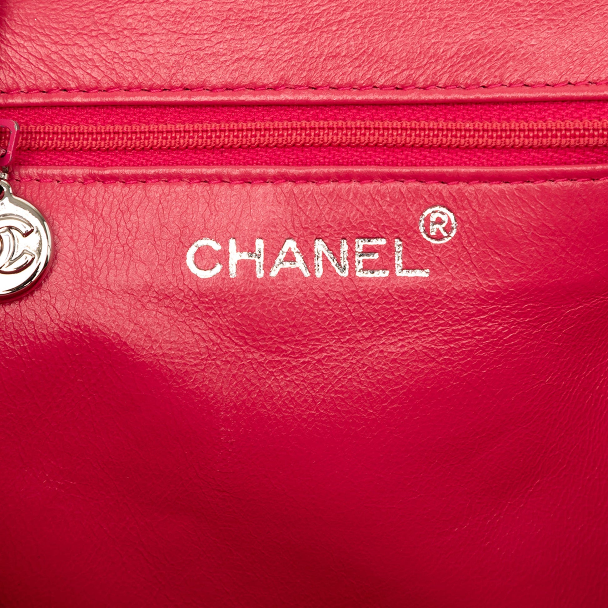 Chanel CC Quilted Suede Kiss Lock Handbag