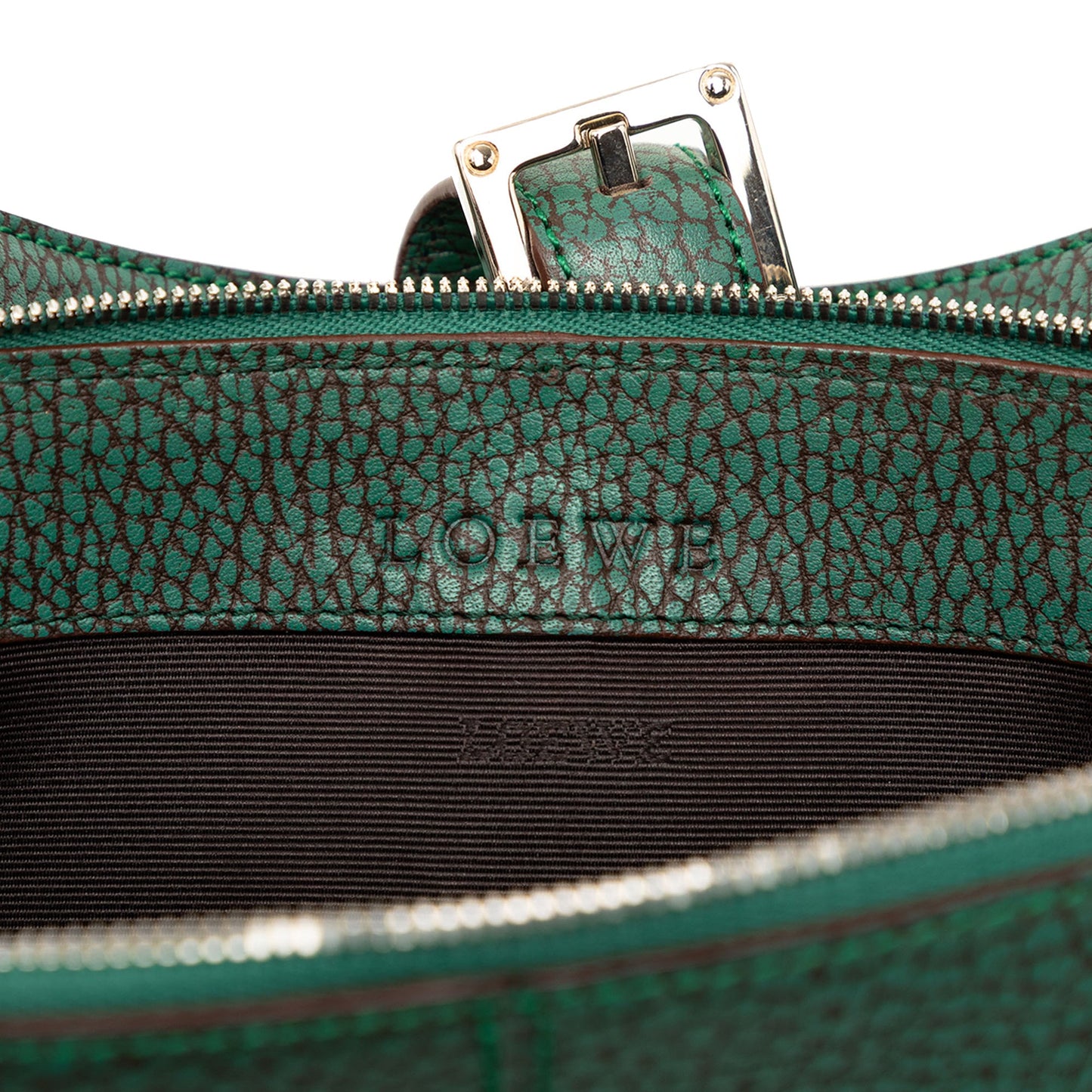 Mini Pebbled Leather Baguette Boat Bag