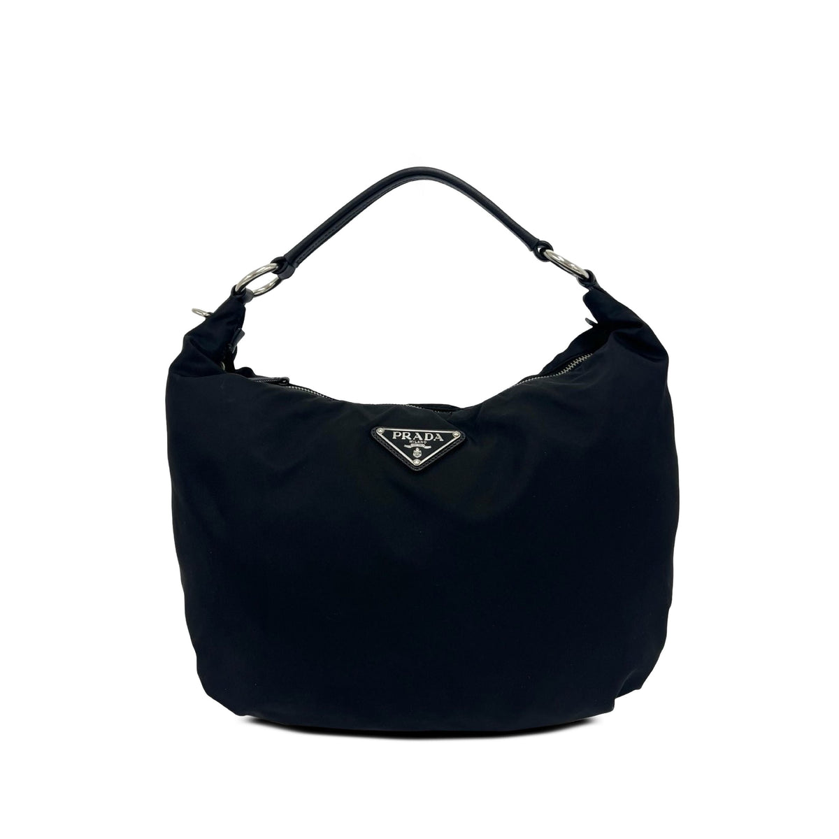 Prada Tessuto Hobo Bag — Black
