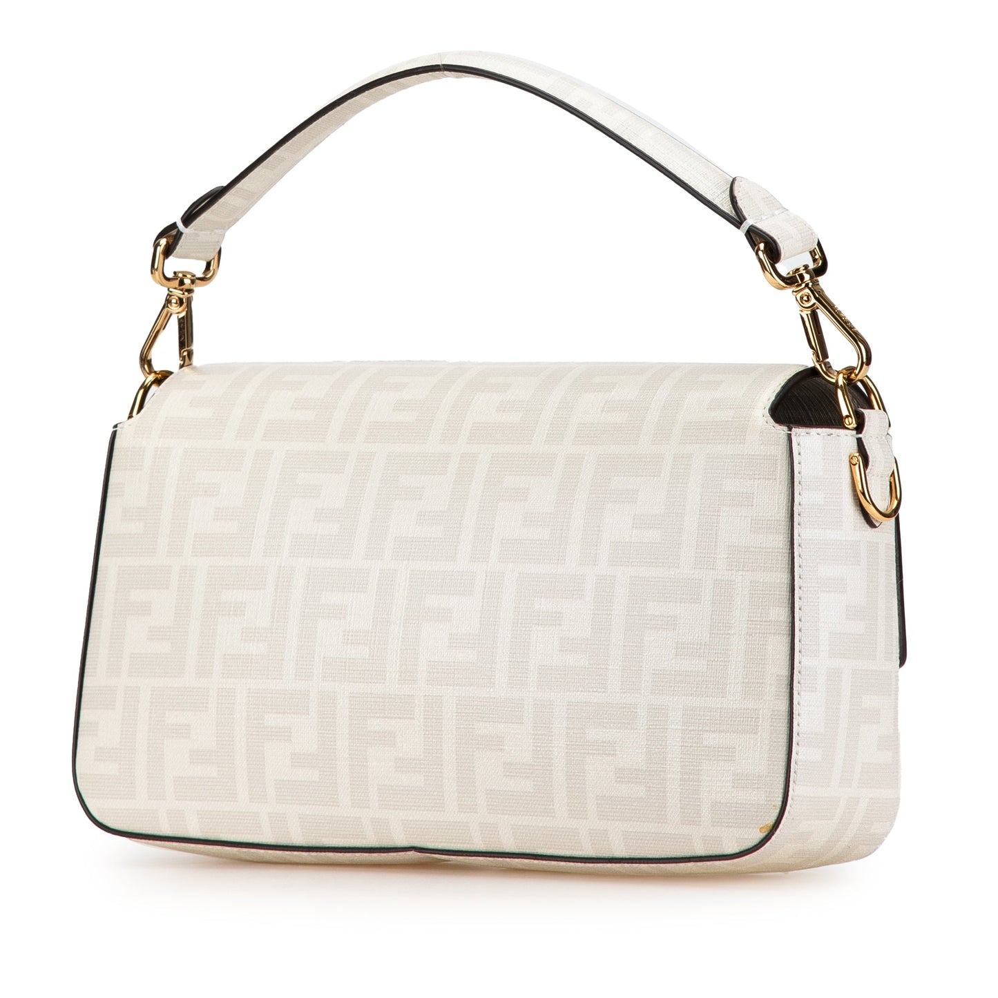 Fendi Zucca Graphic Print Coated Canvas Bikini Girls Baguette Satchel