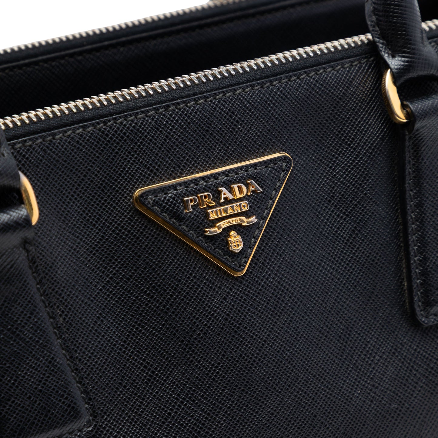 Prada Small Saffiano Lux Galleria Double Zip Satchel