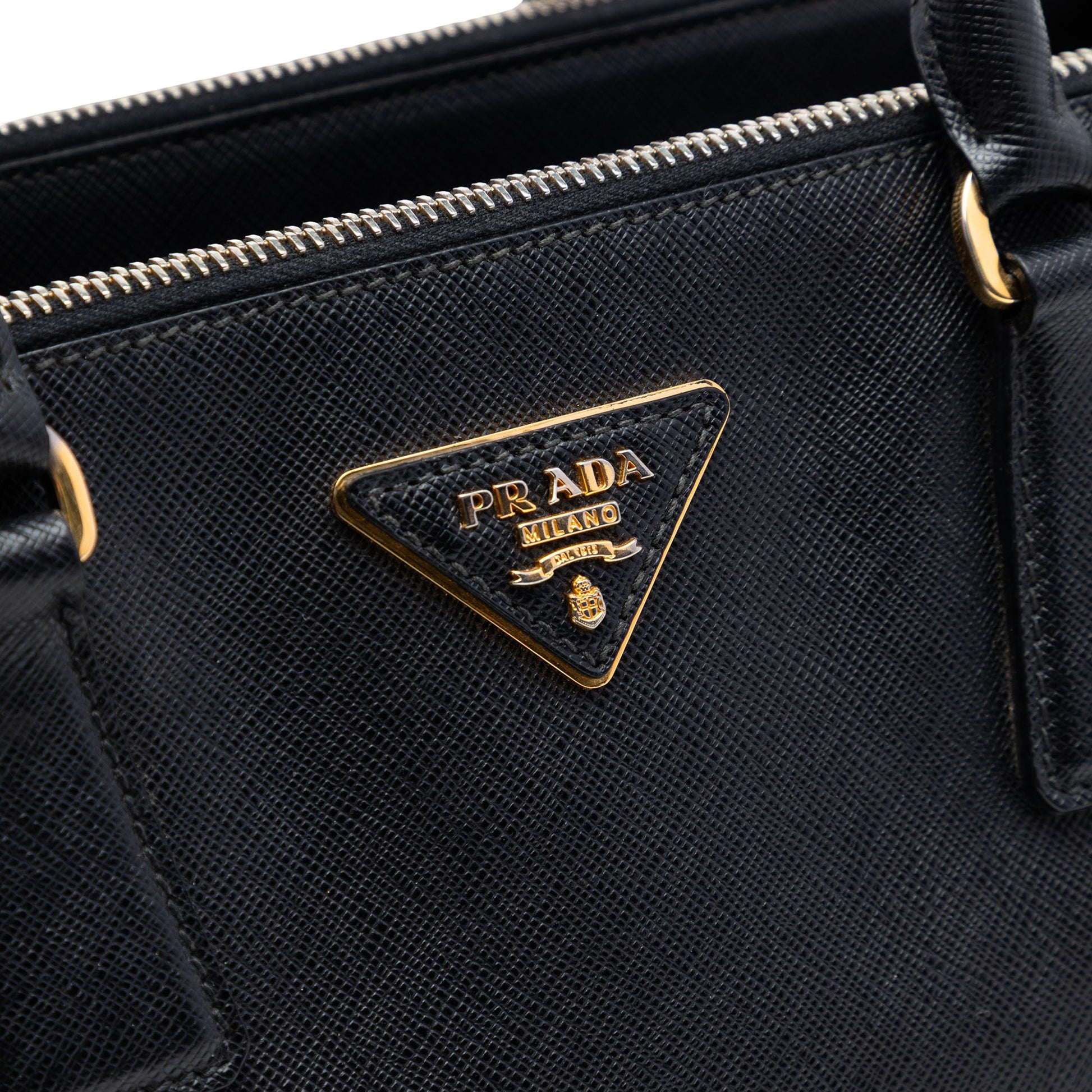 Prada Small Saffiano Lux Galleria Double Zip Satchel