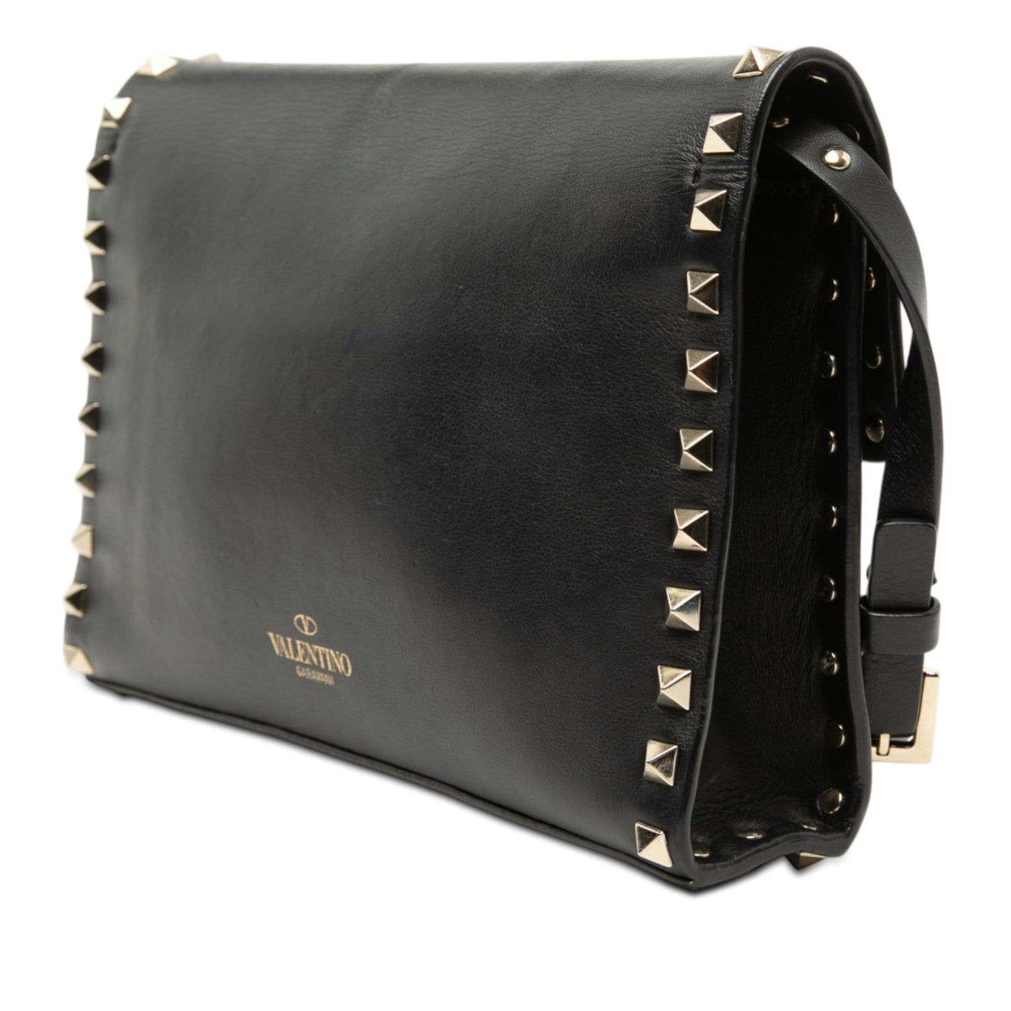 Valentino Small Leather Rockstud Flap Crossbody