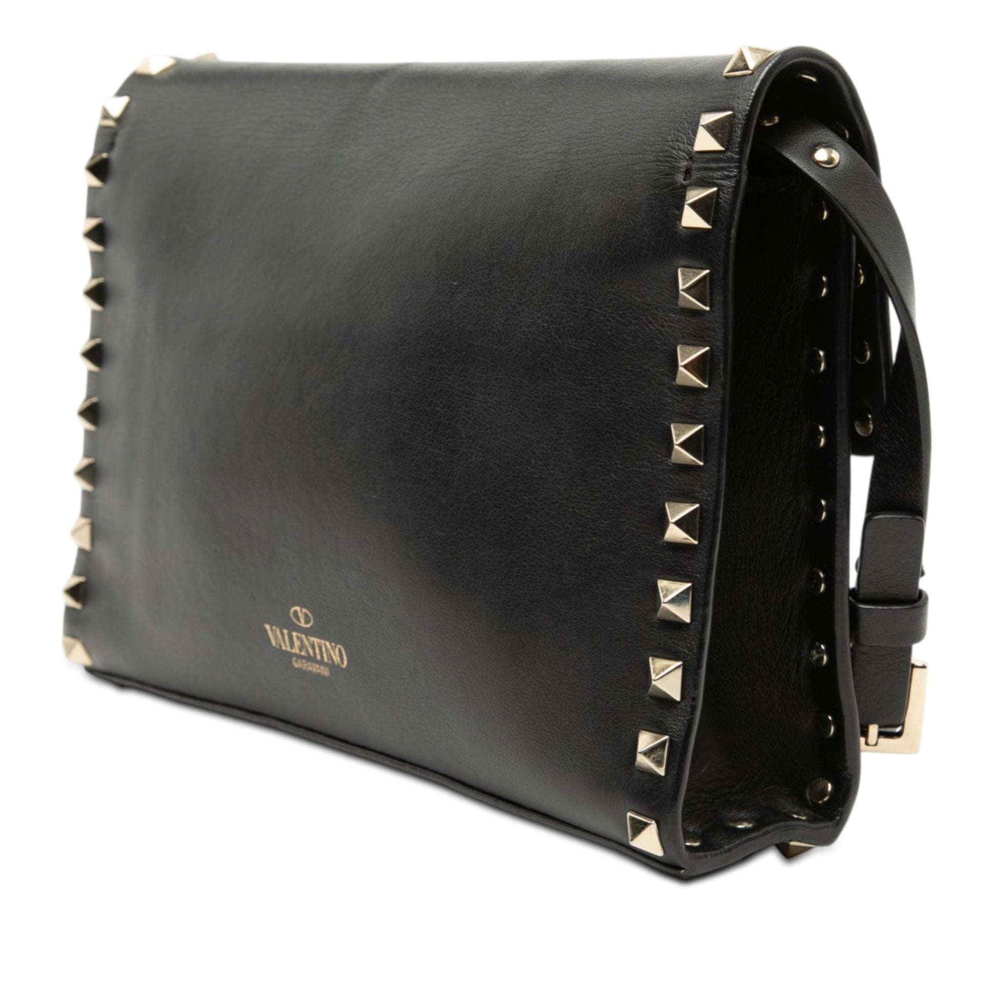 Valentino Small Leather Rockstud Flap Crossbody