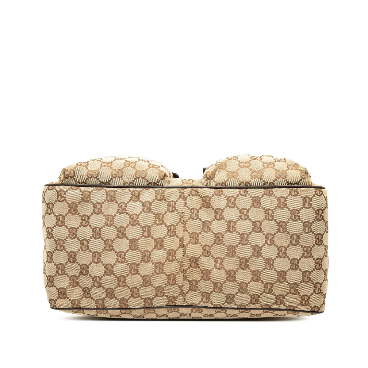 Gucci GG Canvas Web Double Pockets Tote