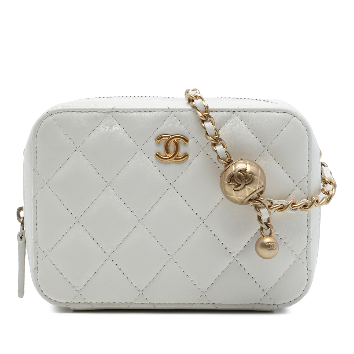 Chanel CC Quilted Lambskin Pearl Crush Camera Bag