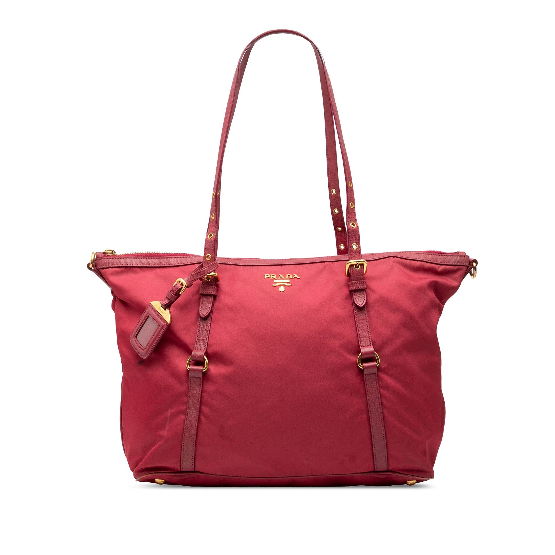 Saffiano Trimmed Tessuto Zip Top Convertible Tote