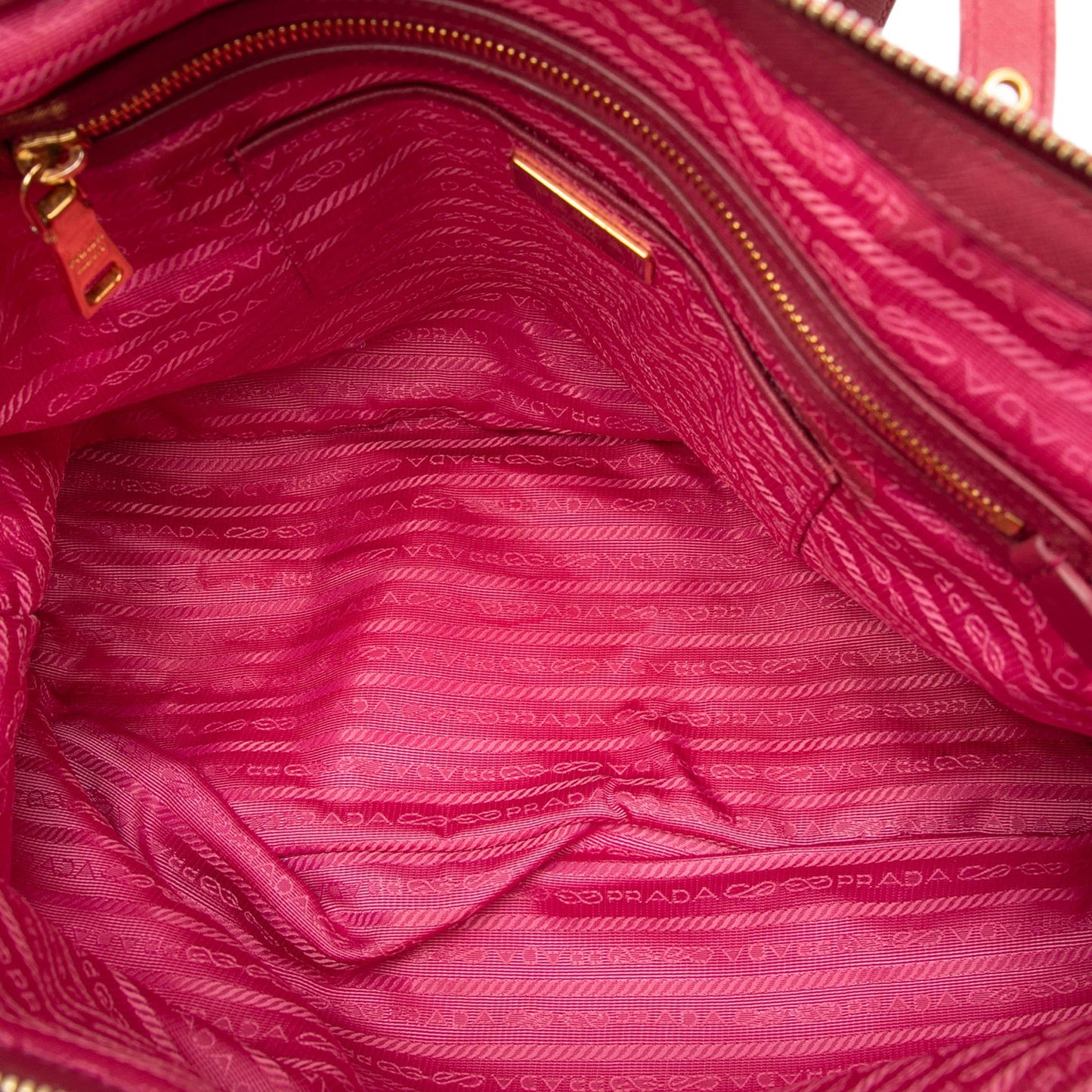 Saffiano Trimmed Tessuto Zip Top Convertible Tote