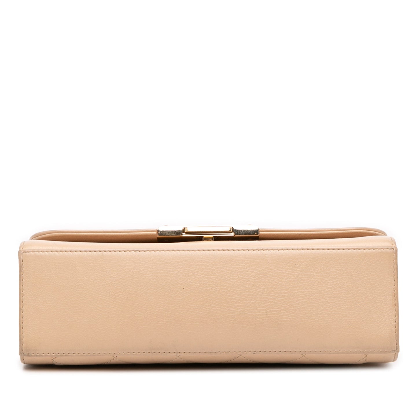 Chanel Medium Quilted Calfskin Label Click Flap