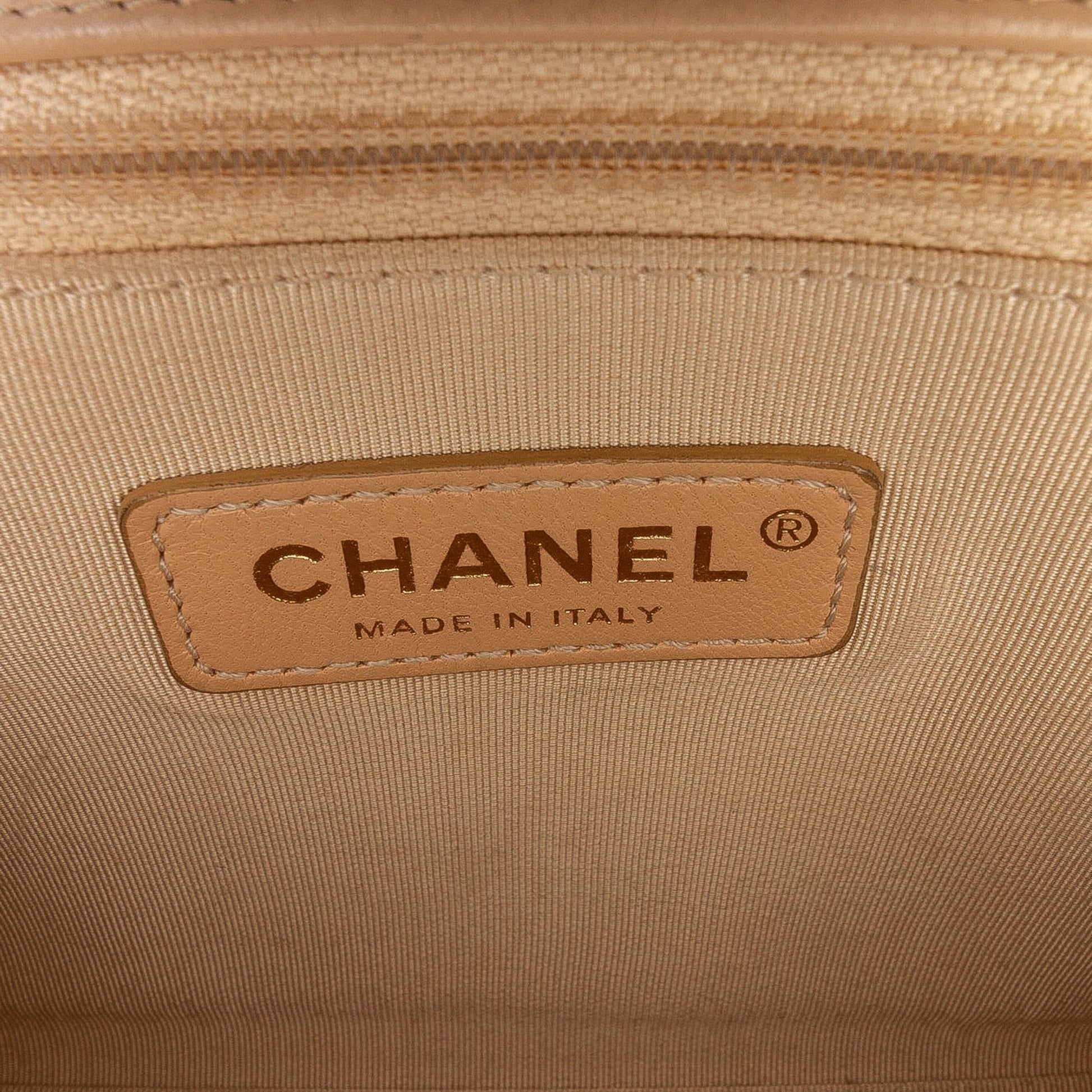 Chanel Medium Quilted Calfskin Label Click Flap