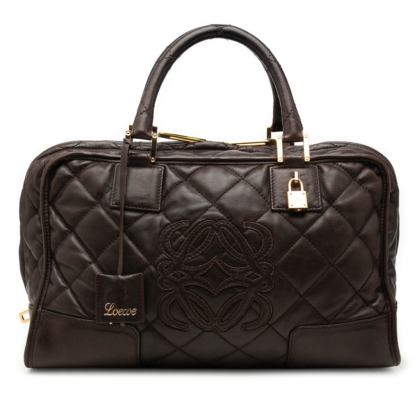 LOEWE Quilted Leather Amazona 36