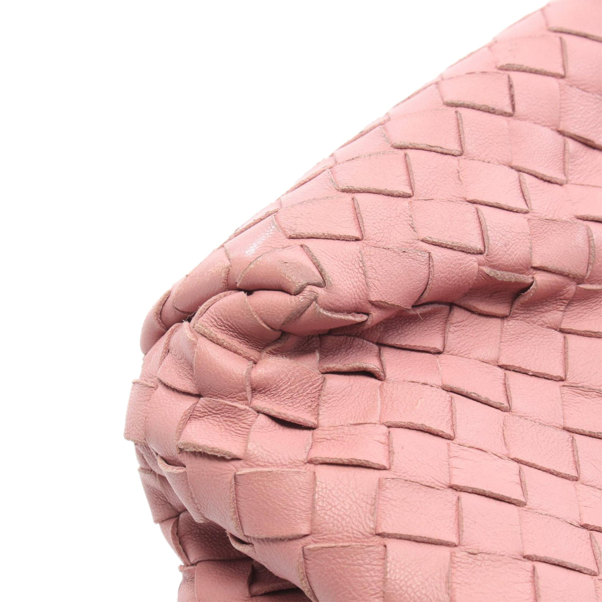 Bottega Veneta Small Nappa Intrecciato Olimpia Shoulder Bag — Pink
