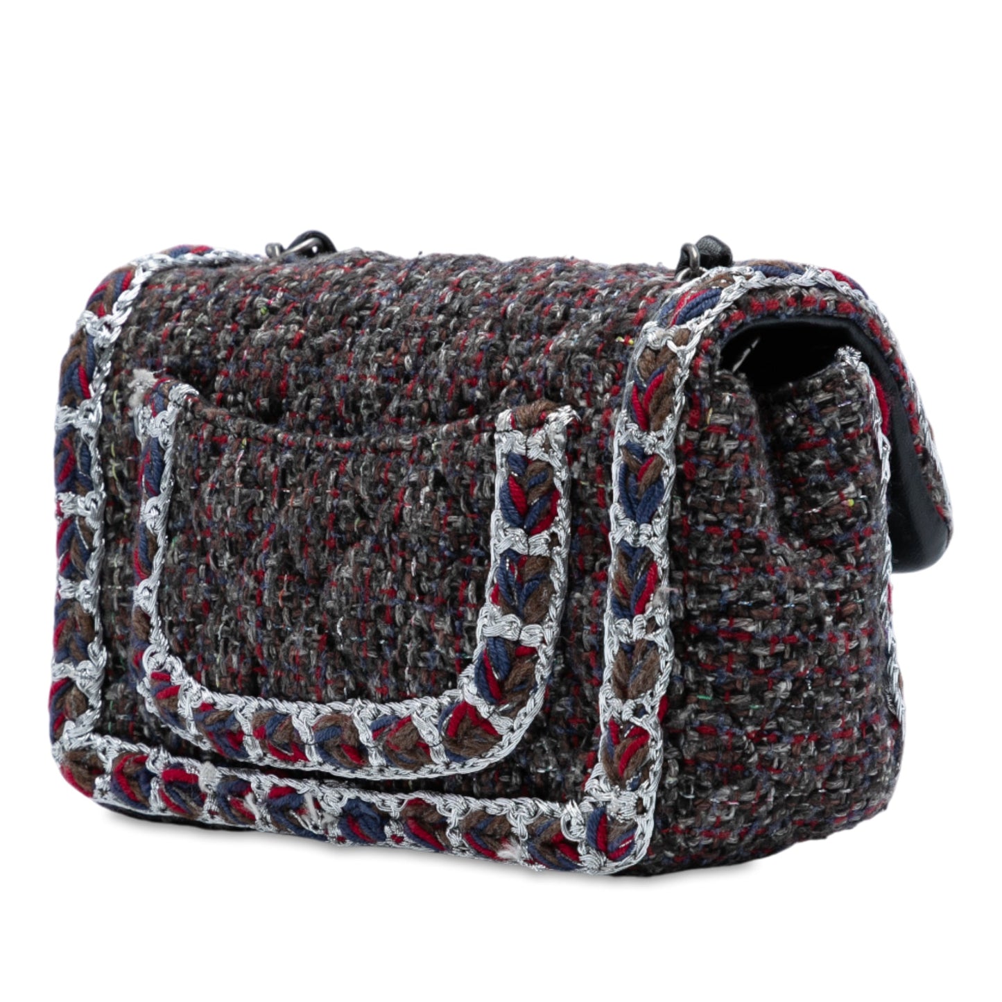 Chanel Mini Rectangular Classic Tweed Braided Single Flap