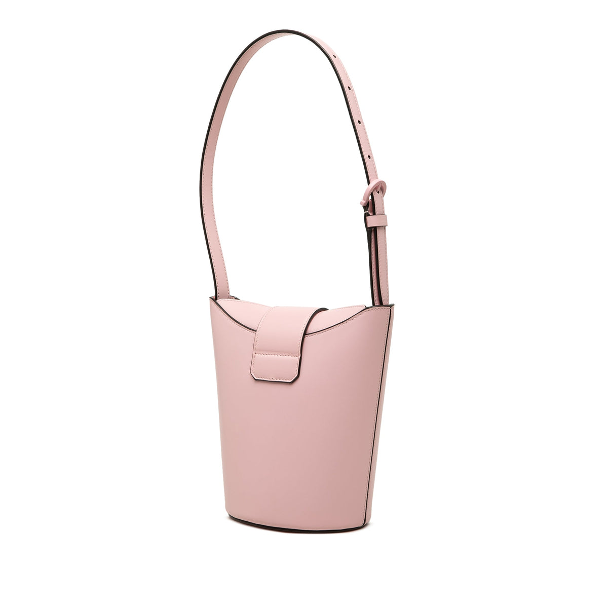 Ferragamo Small Leather Trifolio Shoulder Bag — Pink