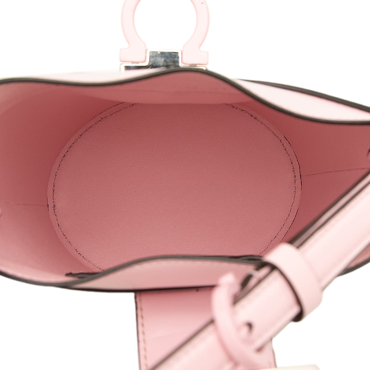 Ferragamo Small Leather Trifolio Shoulder Bag — Pink