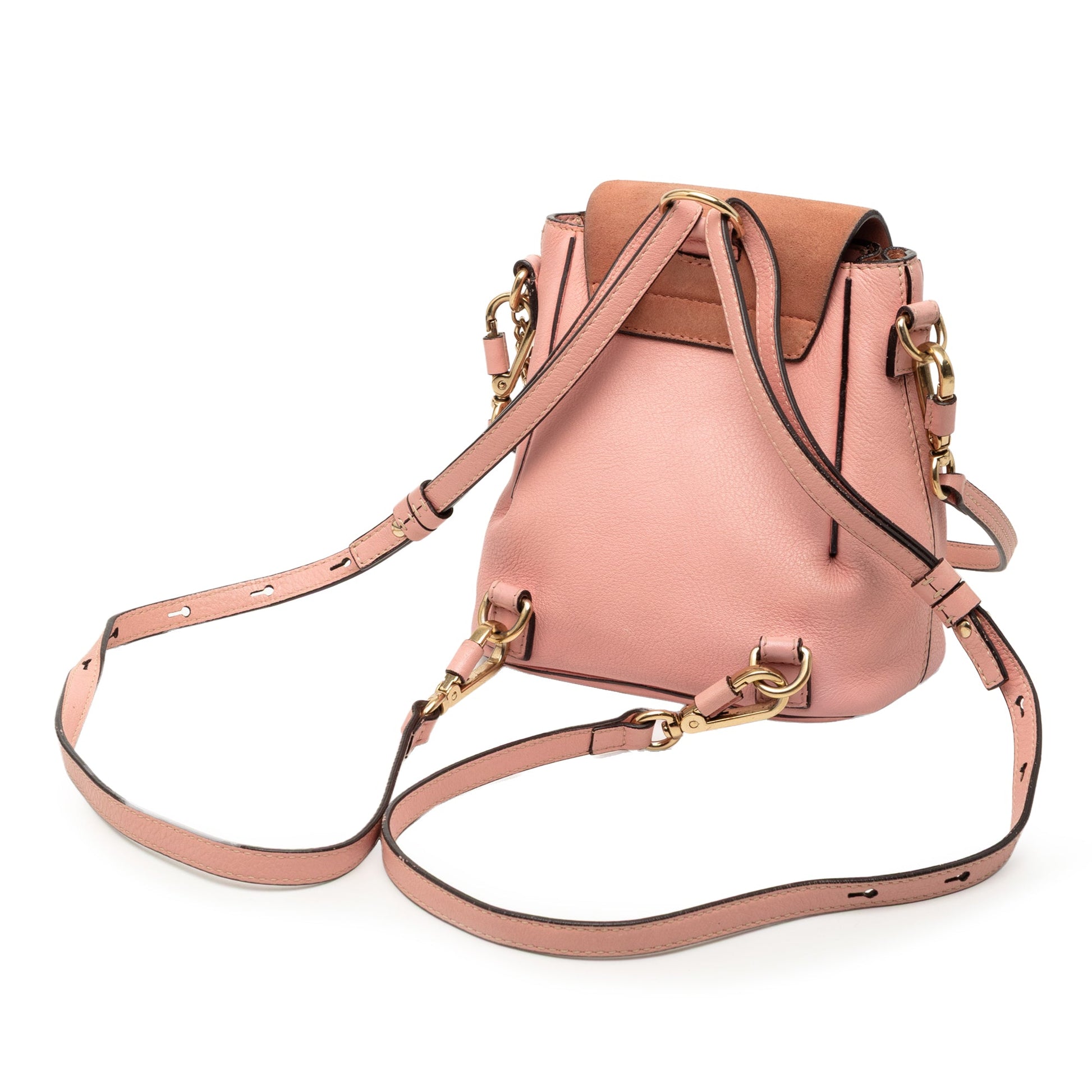 Chloé Mini Calfskin and Suede Faye Backpack
