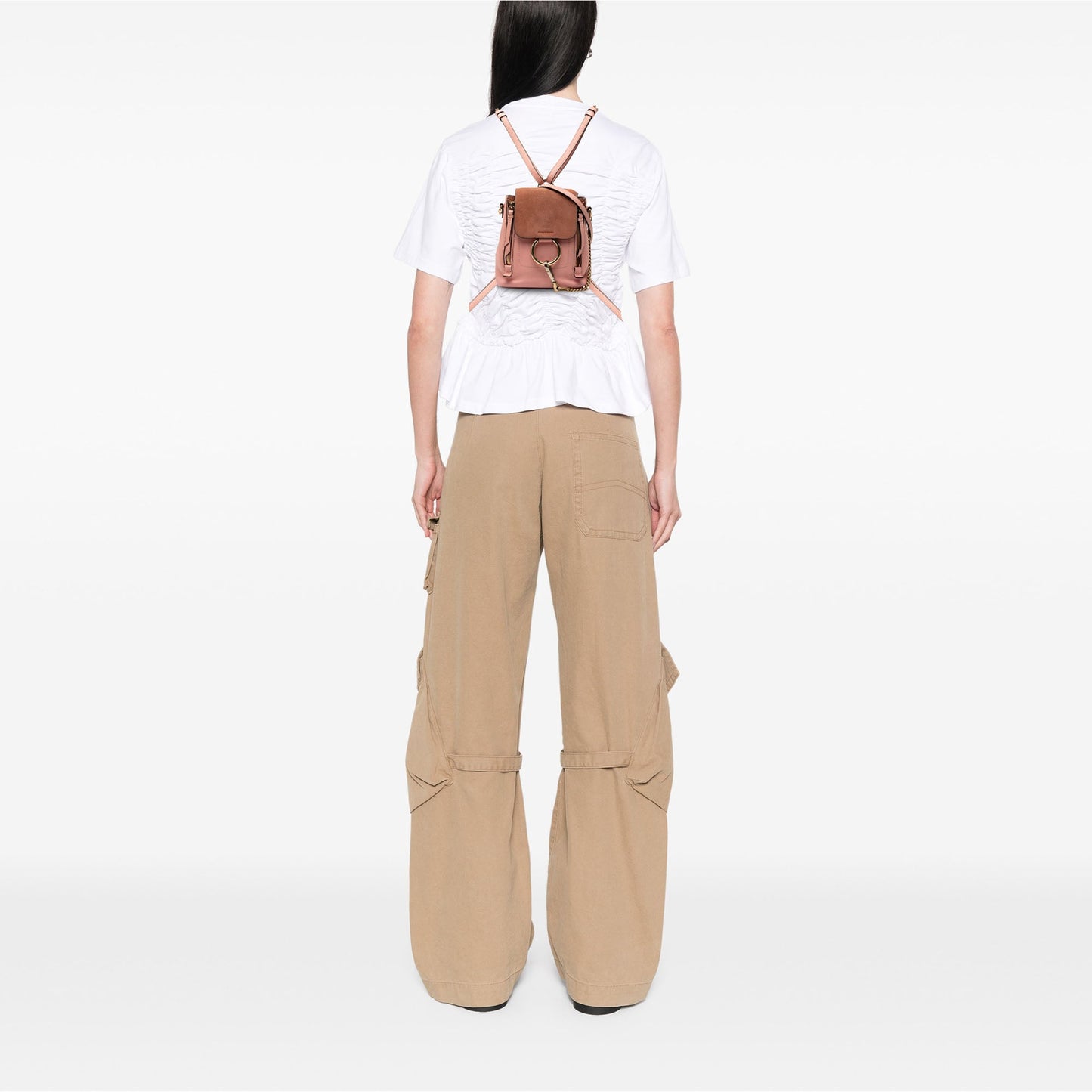 Chloé Mini Calfskin and Suede Faye Backpack