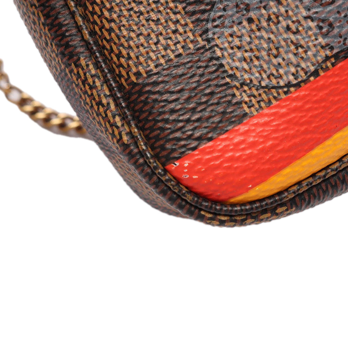 Louis Vuitton Damier Ebene Christmas Animation Evasion Mini Pochette Accessoires — Brown