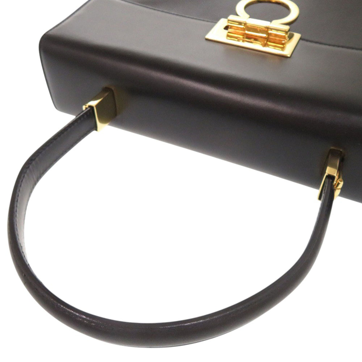Ferragamo Leather Gancini Top Handle Bag
