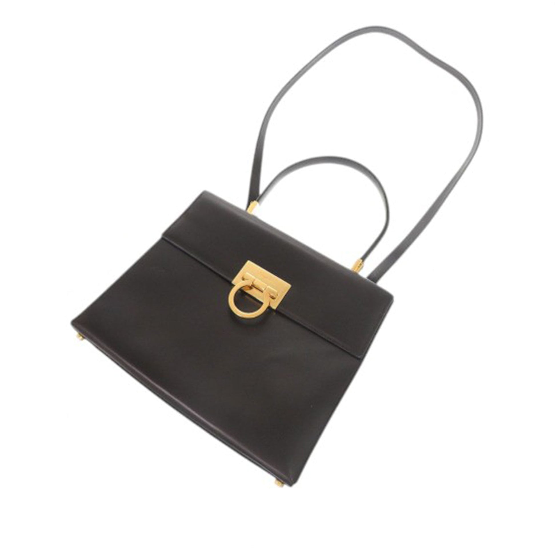 Ferragamo Leather Gancini Top Handle Bag