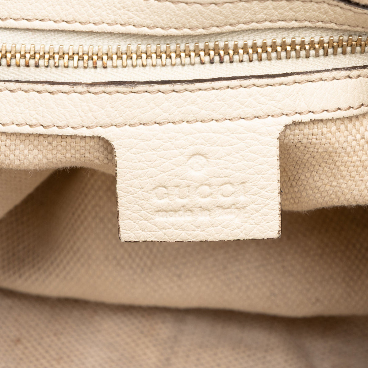 Gucci GG Canvas Bamboo Diana Satchel — Beige