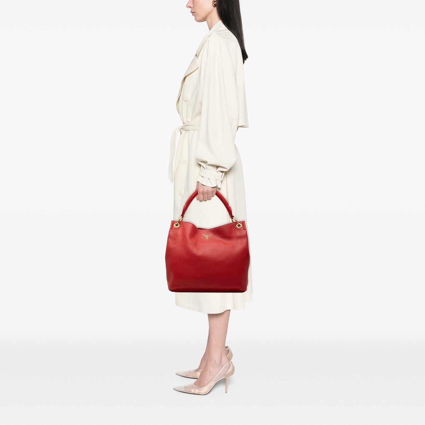 Prada Vitello Daino Hobo Bag
