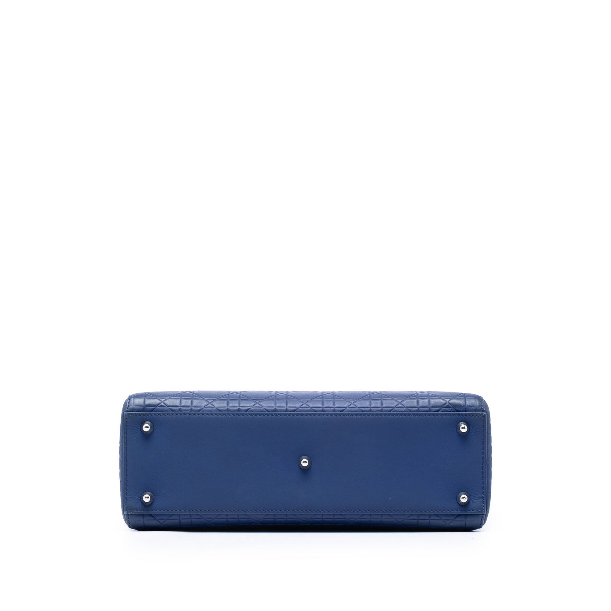 Dior Large Ultra Matte Calfskin Cannage Embossed Lady Dior