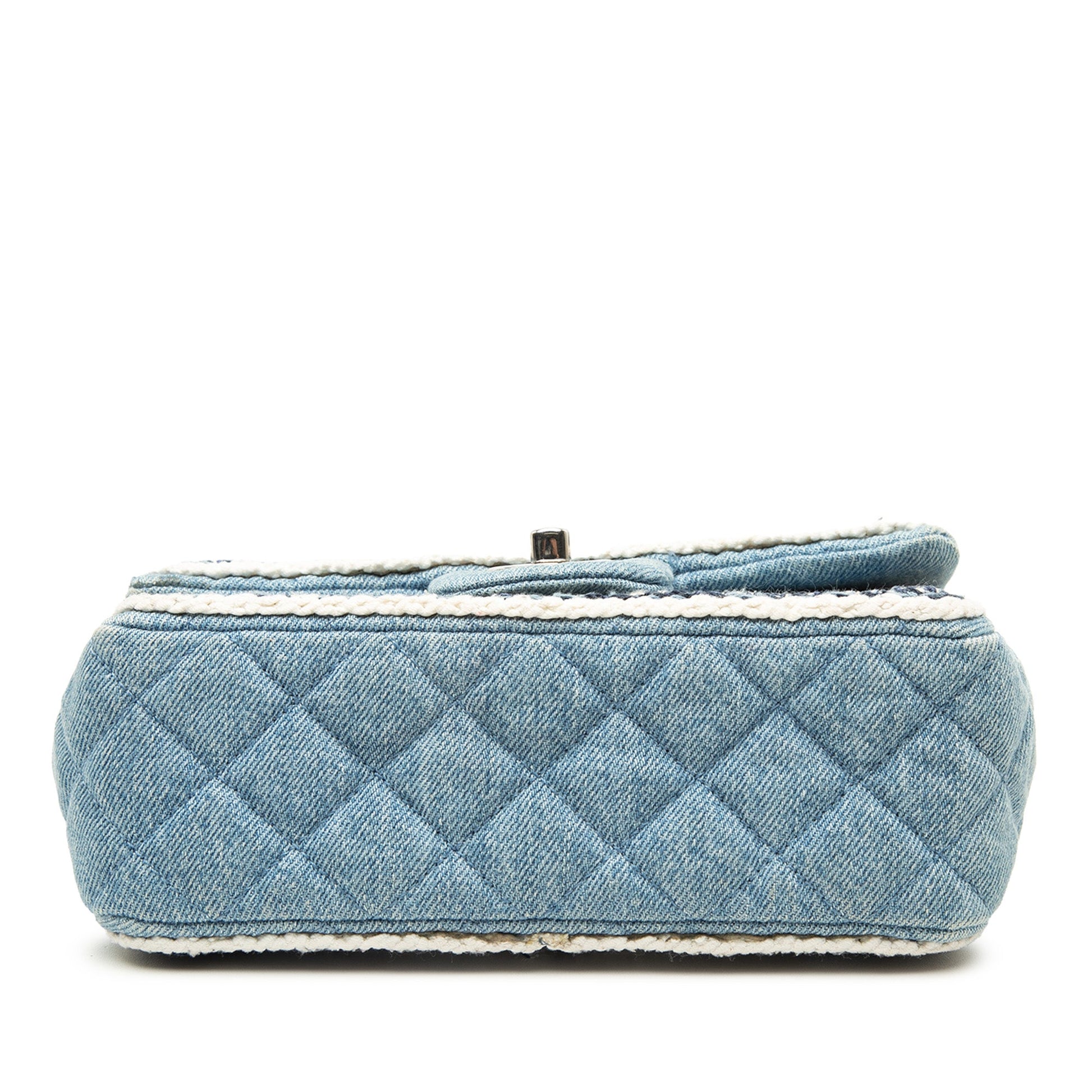 Chanel Mini Rectangular Classic Denim Braided Single Flap