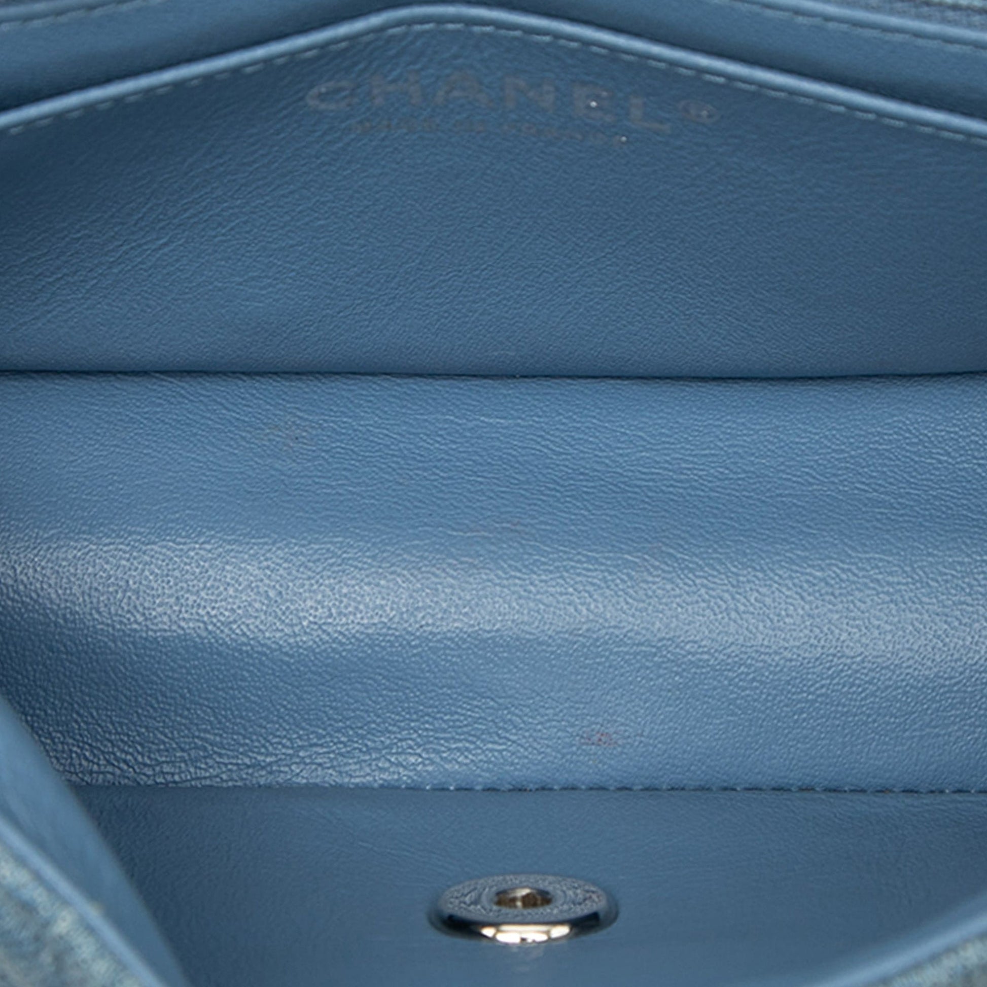 Chanel Mini Rectangular Classic Denim Braided Single Flap